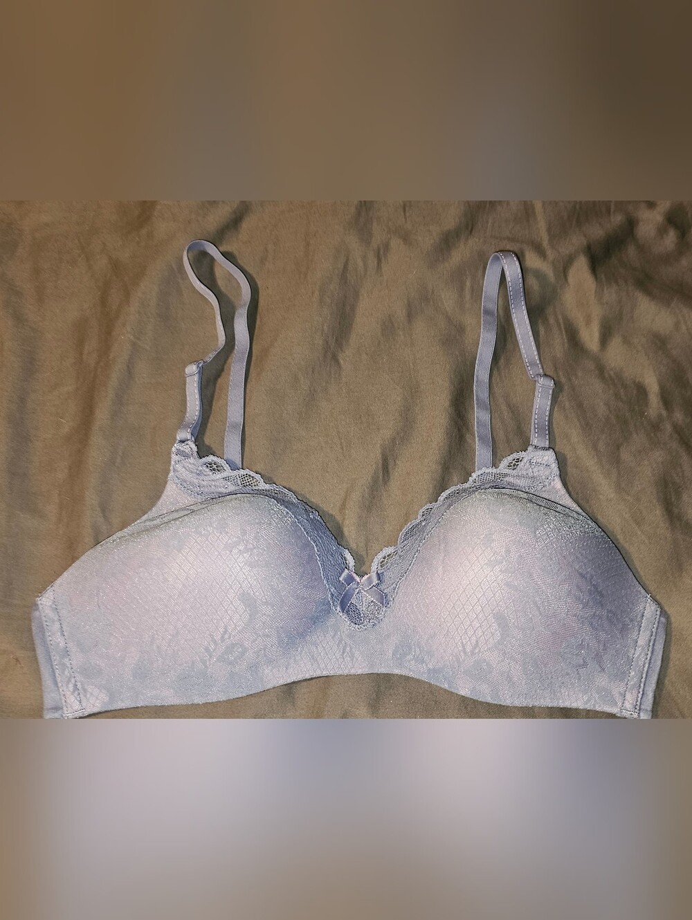 Maidenform Light Lavender Lace Comfort Devotion T-Shirt Bra with Bow Accent 34A